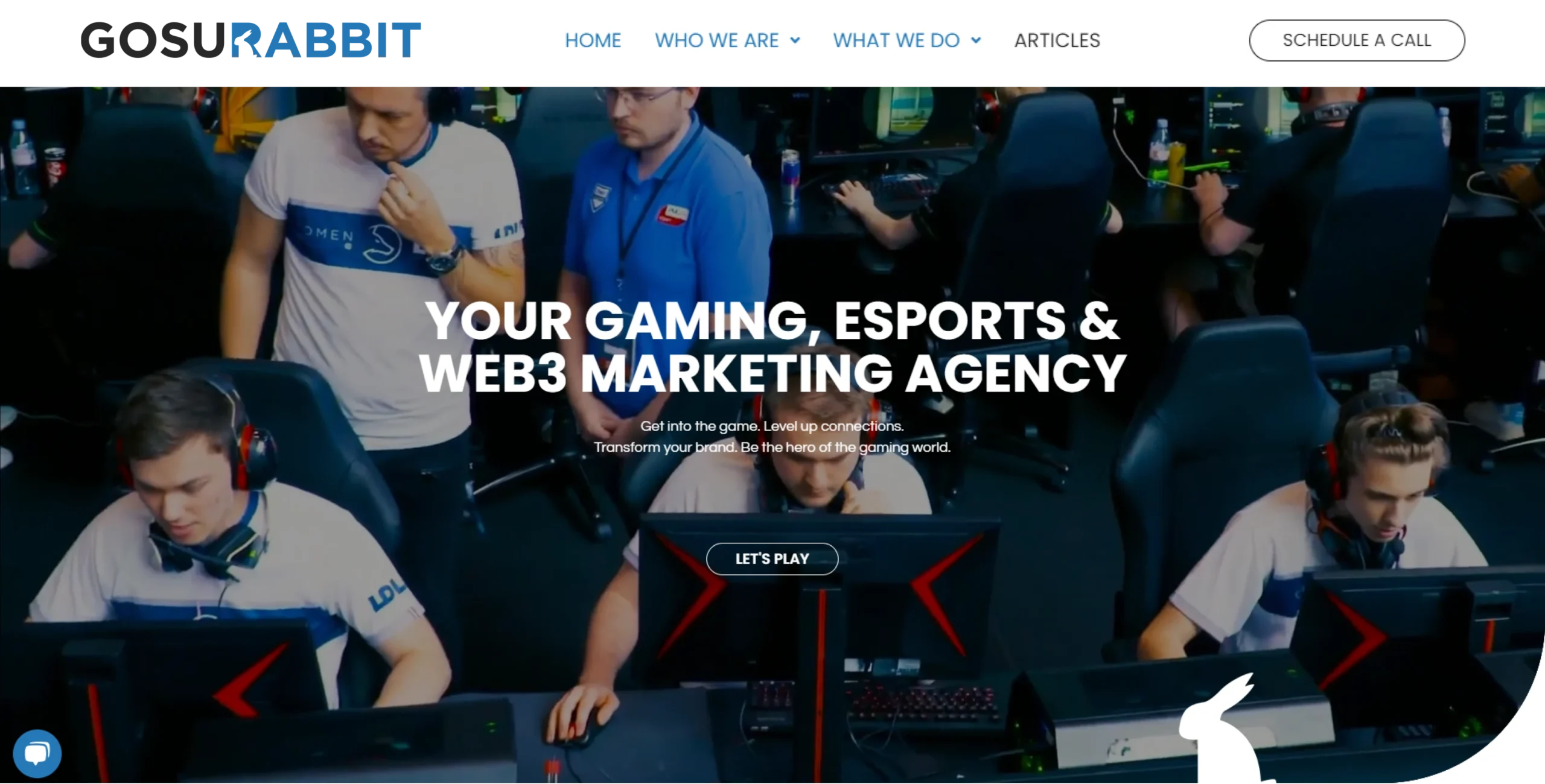 GosuRabbit website design hero banner by First Rate Marketing