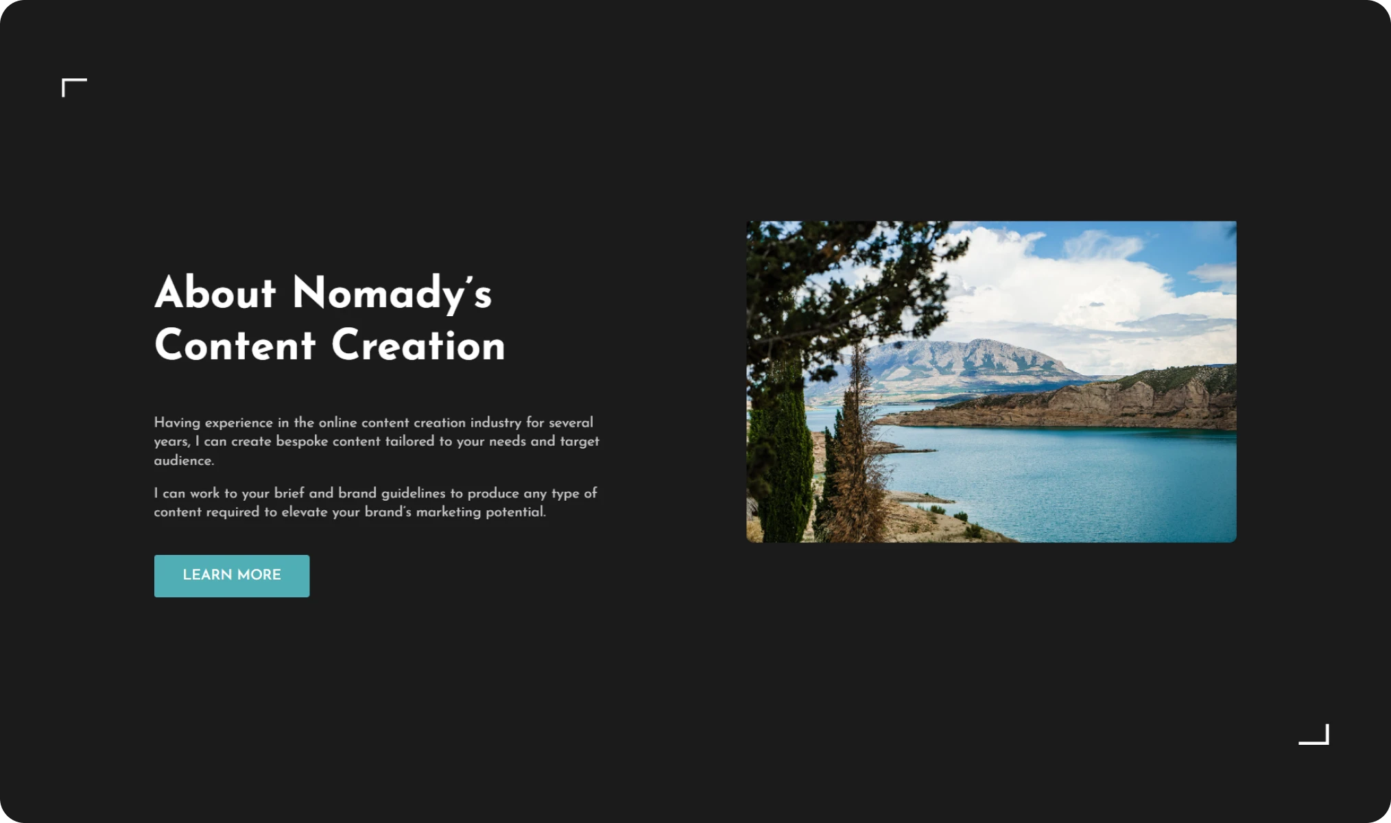 Desktop mockup of the Nomady's website design by First Rate Marketing