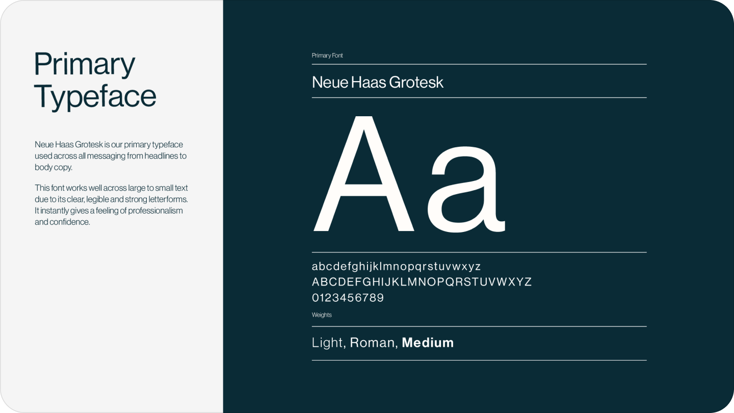 Novatus Global brand guidelines card