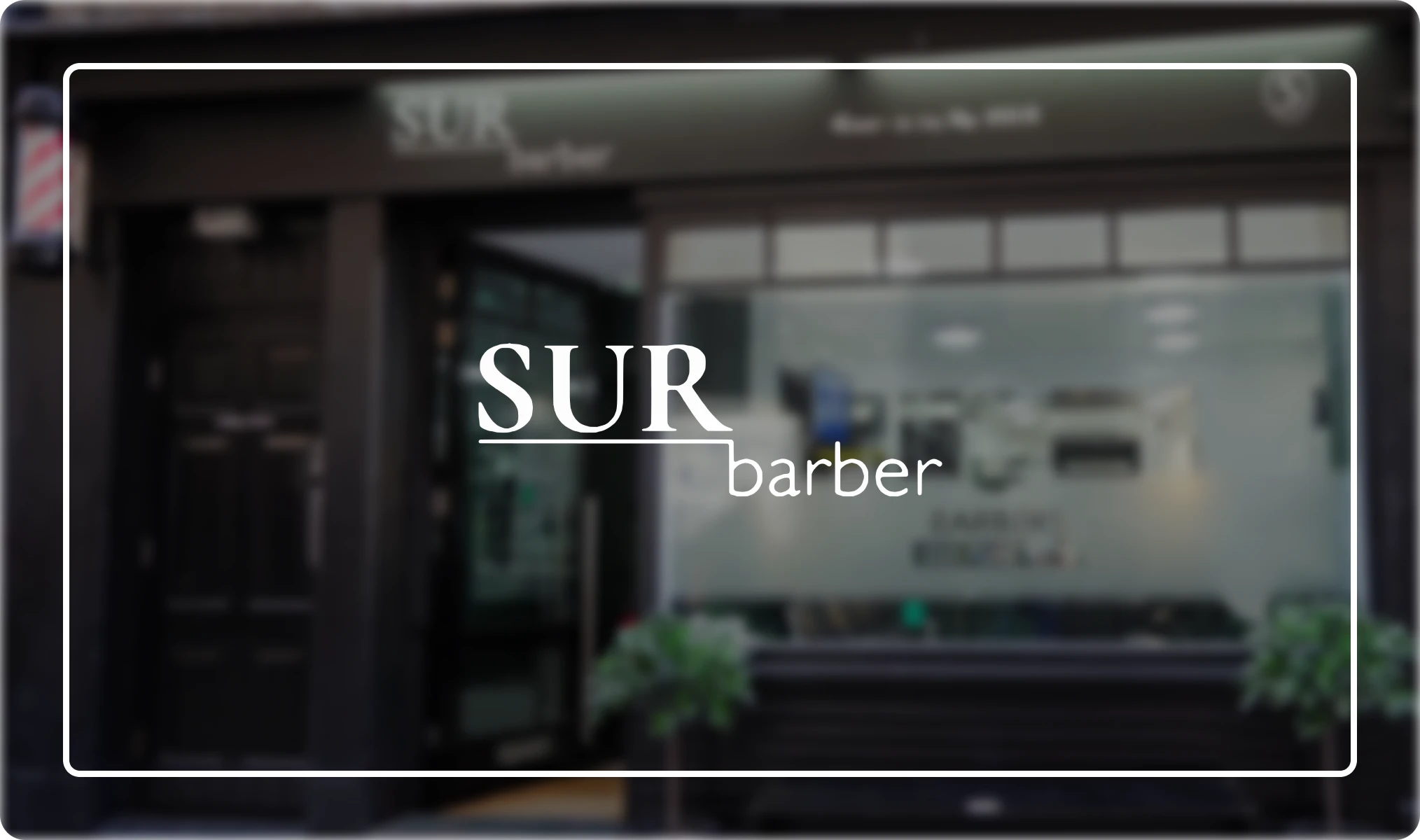 SUR Barber logo featured on the website by First Rate Marketing