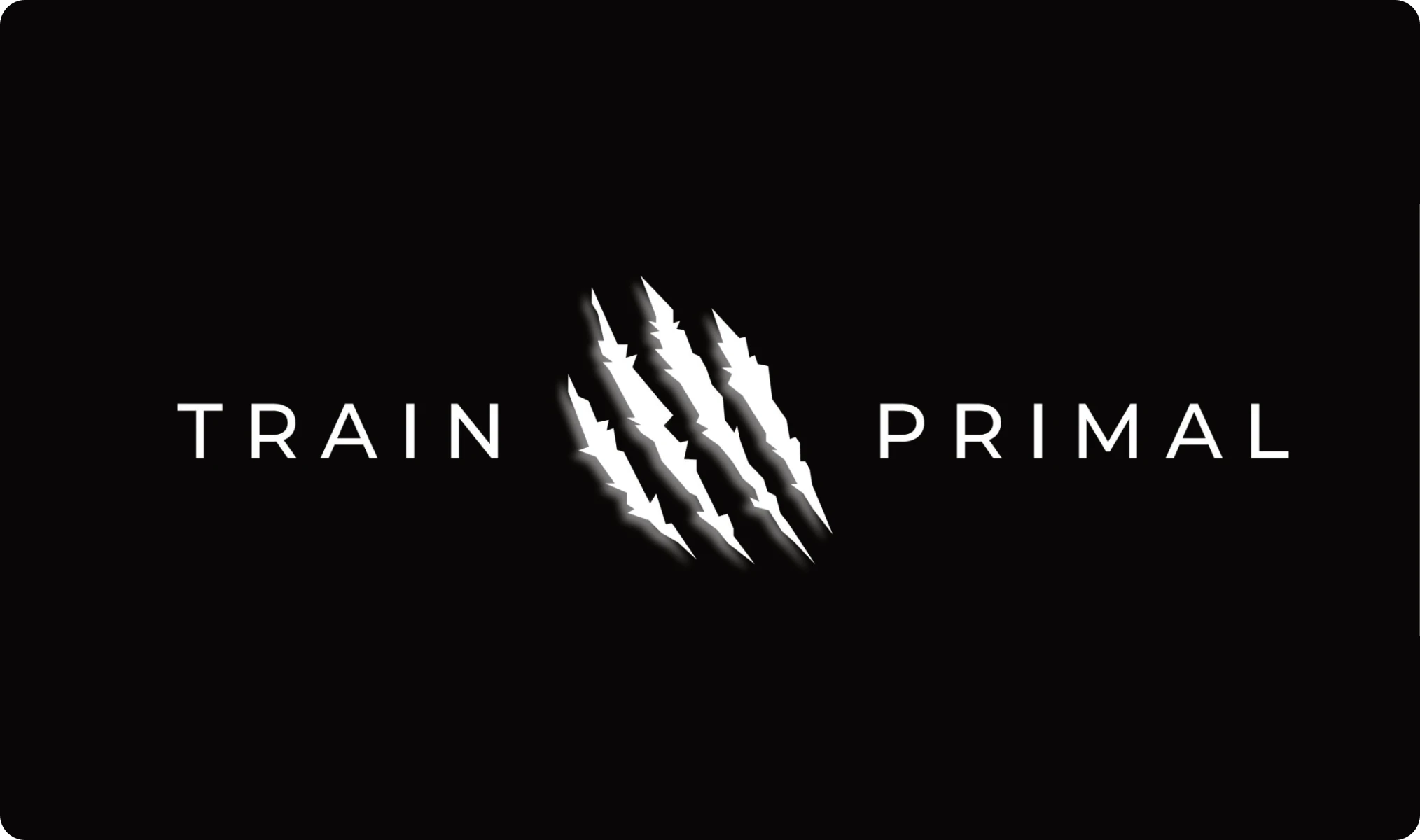 Train Primal branding shown on a desktop screen by First Rate Marketing