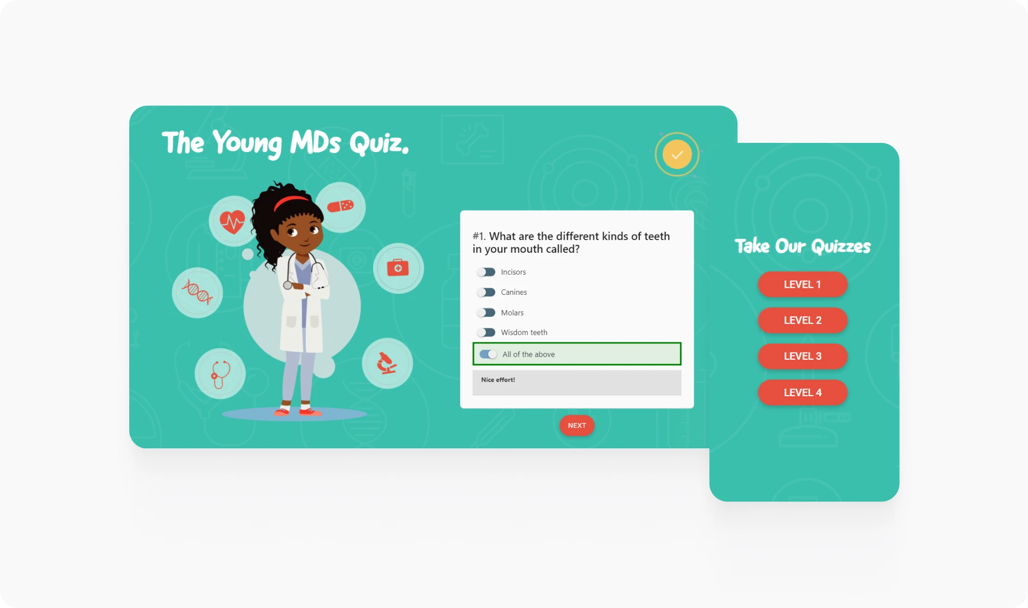 Young MDs website design detail view