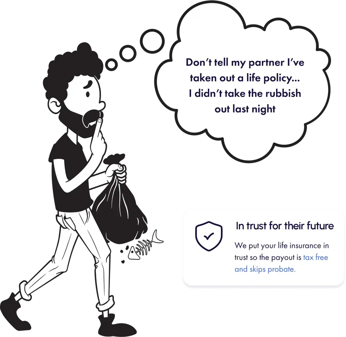 An illustration from the Life Insurance page
